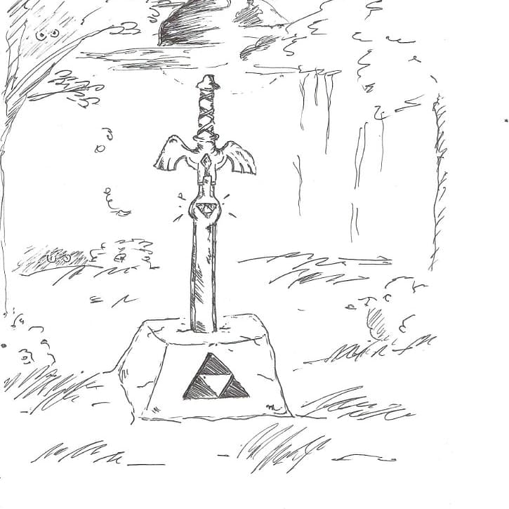 Master Sword in the Lost Woods